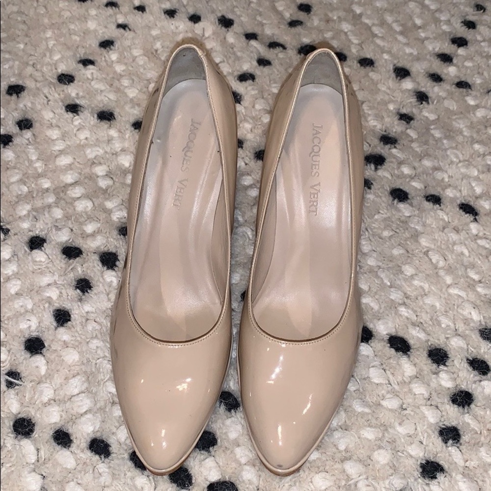Jacques Vert Patent Platform Court Shoes